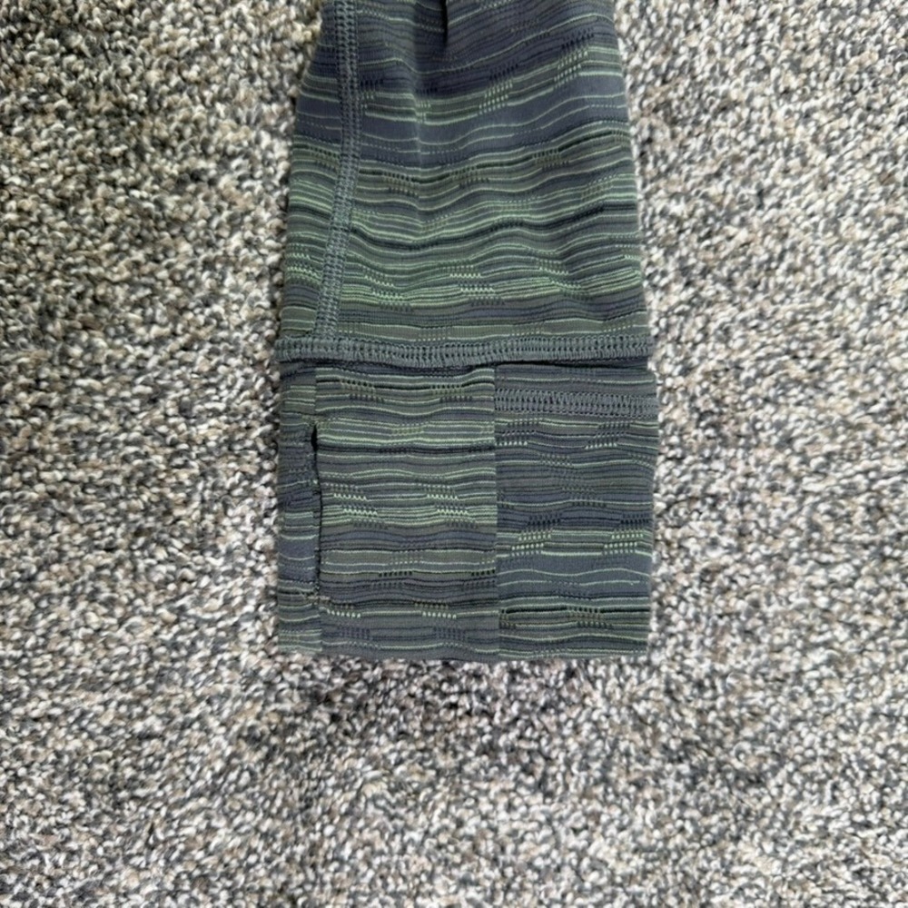 Lululemon Define Jacket Women 8 Green Grey Space Dye Striped Full Zip Yoga Layer - Picture 5 of 12
